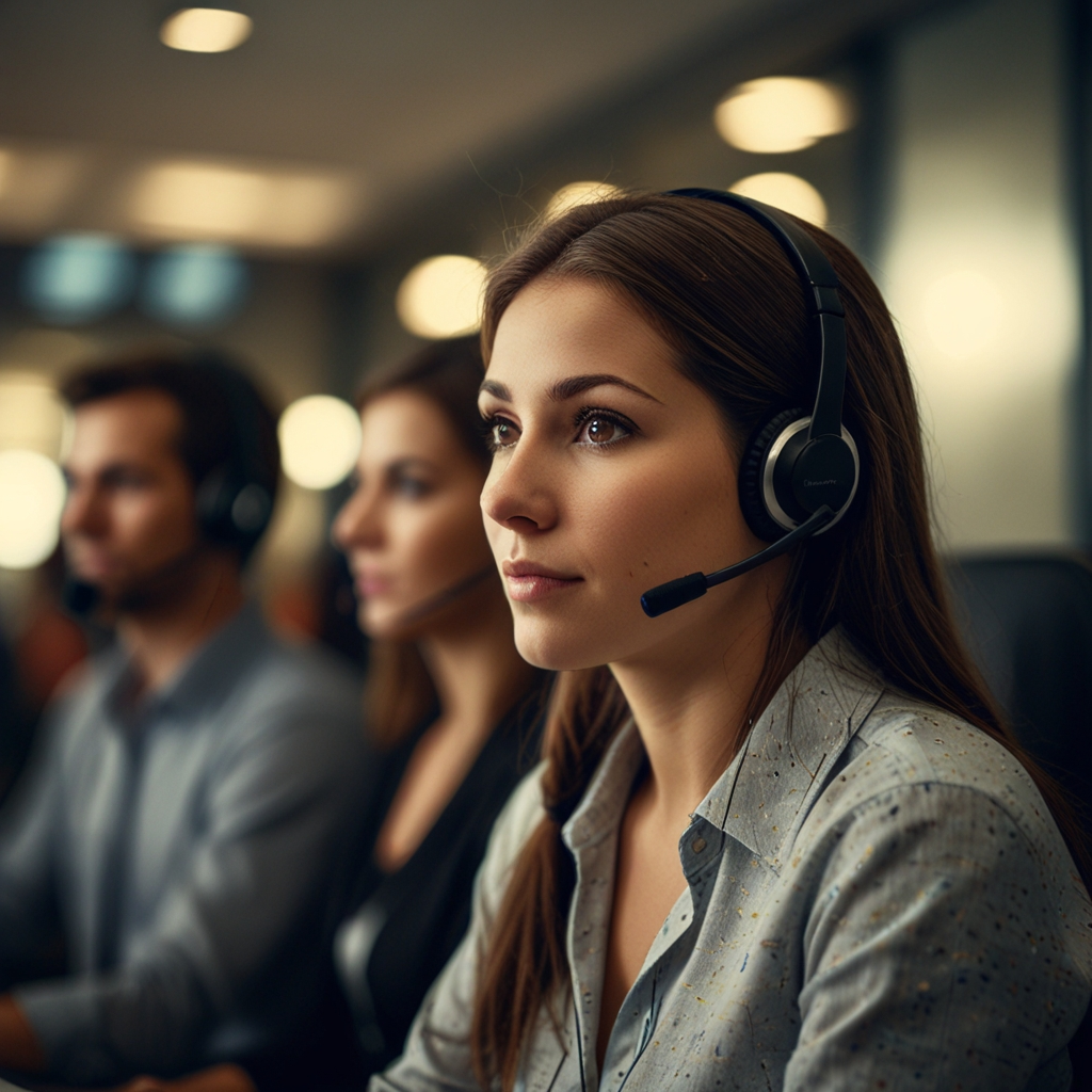 Equipo de atención al cliente de Lanalden en Bilbao y Madrid, brindando soporte eficiente a los usuarios.