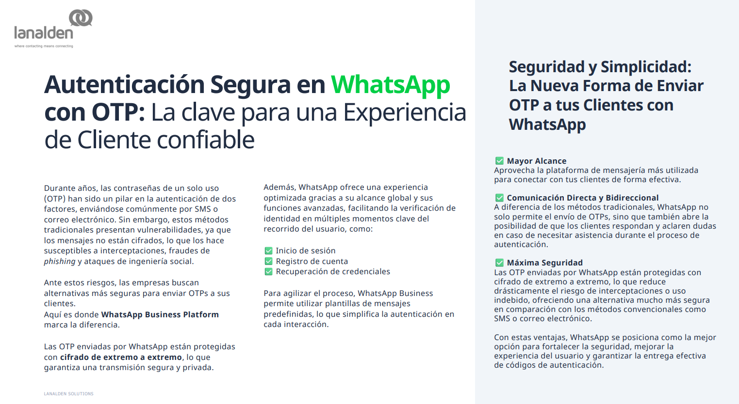 Autenticación Segura en WhatsApp con OTP